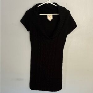 Black Cowl Neck Sweater Dress